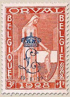 Belgium 1929 First Orval, with Overprint-Stamps-Belgium-StampPhenom