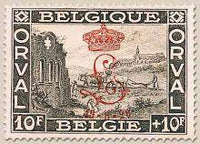 Belgium 1929 First Orval, with Overprint-Stamps-Belgium-StampPhenom