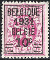 Belgium 1931 Definitives - Heraldic Lion Surcharged-Stamps-Belgium-StampPhenom