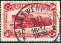 Belgium 1934 Parcel Post Steam Locomotive-Stamps-Belgium-StampPhenom