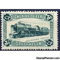 Belgium 1934 Parcel Post Steam Locomotive-Stamps-Belgium-StampPhenom