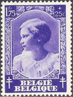 Belgium 1937 Anti Tuberculosis - Princess Joséphine-Charlotte-Stamps-Belgium-StampPhenom