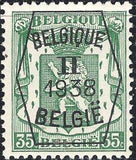 Belgium 1938 Definitives - Small State Arms - Precancellations-Stamps-Belgium-StampPhenom