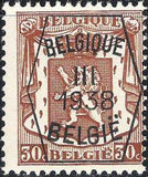 Belgium 1938 Definitives - Small State Arms - Precancellations-Stamps-Belgium-StampPhenom