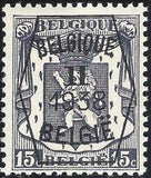 Belgium 1938 Definitives - Small State Arms - Precancellations-Stamps-Belgium-StampPhenom