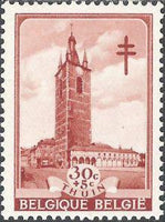 Belgium 1939 Anti Tuberculosis - Belfries-Stamps-Belgium-StampPhenom