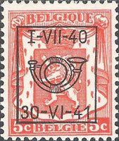 Belgium 1940 Definitives - Small State Arms - Precancellations-Stamps-Belgium-StampPhenom