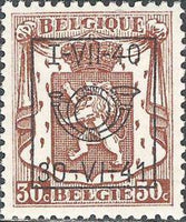 Belgium 1940 Definitives - Small State Arms - Precancellations-Stamps-Belgium-StampPhenom