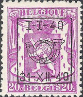 Belgium 1940 Definitives - Small State Arms - Precancellations-Stamps-Belgium-StampPhenom