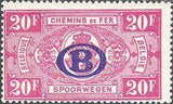 Belgium 1940 State Arms with "B" in Oval Overprint - Railway Stamps-Stamps-Belgium-StampPhenom