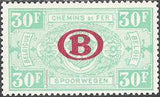 Belgium 1940 State Arms with "B" in Oval Overprint - Railway Stamps-Stamps-Belgium-StampPhenom