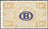 Belgium 1940 State Arms with "B" in Oval Overprint - Railway Stamps-Stamps-Belgium-StampPhenom