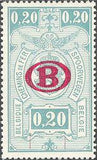 Belgium 1940 State Arms with "B" in Oval Overprint - Railway Stamps-Stamps-Belgium-StampPhenom