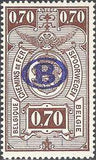 Belgium 1940 State Arms with "B" in Oval Overprint - Railway Stamps-Stamps-Belgium-StampPhenom