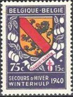 Belgium 1940 Winter Relief Fund - Provincial Arms -1st Series-Stamps-Belgium-StampPhenom