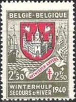 Belgium 1940 Winter Relief Fund - Provincial Arms -1st Series-Stamps-Belgium-StampPhenom