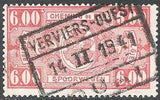 Belgium 1941 State Arms New Colours - Railway Stamps-Stamps-Belgium-StampPhenom