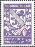 Belgium 1941 Winter Relief Fund - Provincial Arms -2nd Series-Stamps-Belgium-StampPhenom