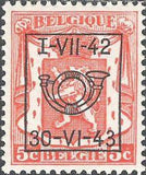 Belgium 1942 Definitives - Small State Arms - Precancellations-Stamps-Belgium-StampPhenom