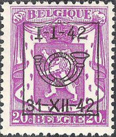 Belgium 1942 Definitives - Small State Arms - Precancellations-Stamps-Belgium-StampPhenom