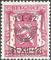 Belgium 1942 Definitives - Small State Arms - Precancellations-Stamps-Belgium-StampPhenom