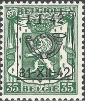 Belgium 1942 Definitives - Small State Arms - Precancellations-Stamps-Belgium-StampPhenom