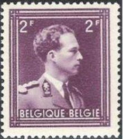 Belgium 1943 Definitives - King Leopold III - Type "Open Collar"-Stamps-Belgium-StampPhenom