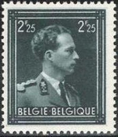 Belgium 1943 Definitives - King Leopold III - Type "Open Collar"-Stamps-Belgium-StampPhenom