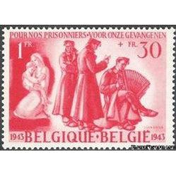 Belgium 1943 Prisoners of War Relief Fund-Stamps-Belgium-StampPhenom