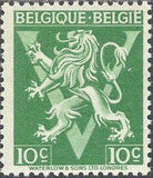 Belgium 1944 Definitives - Heraldic Lion with 'V'-Stamps-Belgium-StampPhenom