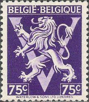 Belgium 1944 Definitives - Heraldic Lion with 'V'-Stamps-Belgium-StampPhenom