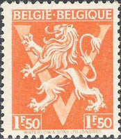 Belgium 1944 Definitives - Heraldic Lion with 'V'-Stamps-Belgium-StampPhenom