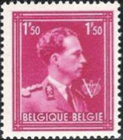 Belgium 1944 Definitives - King Leopold III - Type "Open Collar and "V"-Stamps-Belgium-StampPhenom