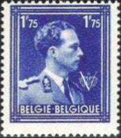 Belgium 1944 Definitives - King Leopold III - Type "Open Collar and "V"-Stamps-Belgium-StampPhenom