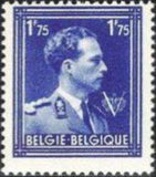 Belgium 1944 Definitives - King Leopold III - Type "Open Collar and "V"-Stamps-Belgium-StampPhenom