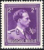 Belgium 1944 Definitives - King Leopold III - Type "Open Collar and "V"-Stamps-Belgium-StampPhenom