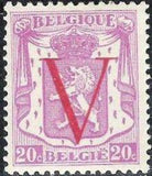 Belgium 1944 Definitives - Small State Arms with ' V ' bossing-Stamps-Belgium-StampPhenom