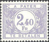 Belgium 1945-1953 Digit in White Circle - Postage Due Stamps-Stamps-Belgium-StampPhenom