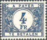 Belgium 1945-1953 Digit in White Circle - Postage Due Stamps-Stamps-Belgium-StampPhenom