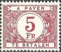 Belgium 1945-1953 Digit in White Circle - Postage Due Stamps-Stamps-Belgium-StampPhenom