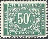 Belgium 1945 Digit Surrounded with Oak Leafs - Postage Due Stamps-Stamps-Belgium-StampPhenom