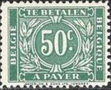 Belgium 1945 Digit Surrounded with Oak Leafs - Postage Due Stamps-Stamps-Belgium-StampPhenom