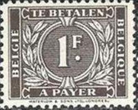 Belgium 1945 Digit Surrounded with Oak Leafs - Postage Due Stamps-Stamps-Belgium-StampPhenom