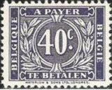 Belgium 1945 Digit Surrounded with Oak Leafs - Postage Due Stamps-Stamps-Belgium-StampPhenom