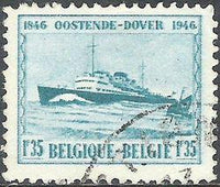 Belgium 1946 100th Anniv of Ostende-Dover Mailboat-Stamps-Belgium-StampPhenom