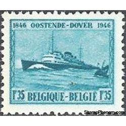 Belgium 1946 100th Anniv of Ostende-Dover Mailboat-Stamps-Belgium-StampPhenom