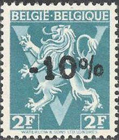 Belgium 1946 Definitives - "-10%" Local Surcharges-Stamps-Belgium-StampPhenom