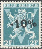 Belgium 1946 Definitives - "-10%" Local Surcharges-Stamps-Belgium-StampPhenom