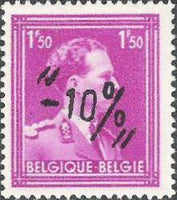 Belgium 1946 Definitives - "-10%" Local Surcharges-Stamps-Belgium-StampPhenom