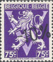 Belgium 1946 Definitives - "-10%" Other Values Surcharges-Stamps-Belgium-StampPhenom